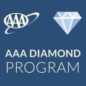 AAA Diamond Program logo on blue background.