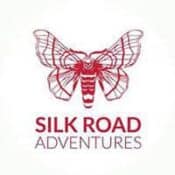Silk Road Adventures logo with butterfly.
